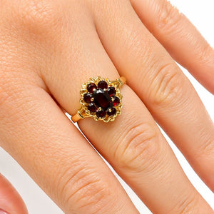 Bague Marguerite en Or Jaune 18 K - Taille 60 - 4.43 G