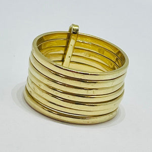 Bague semainier en Or Jaune 18K - Taille 58- 10.29g