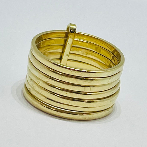 Bague semainier en Or Jaune 18K - Taille 58- 10.29g