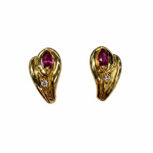 Boucles d'oreilles en or jaune 18 K
