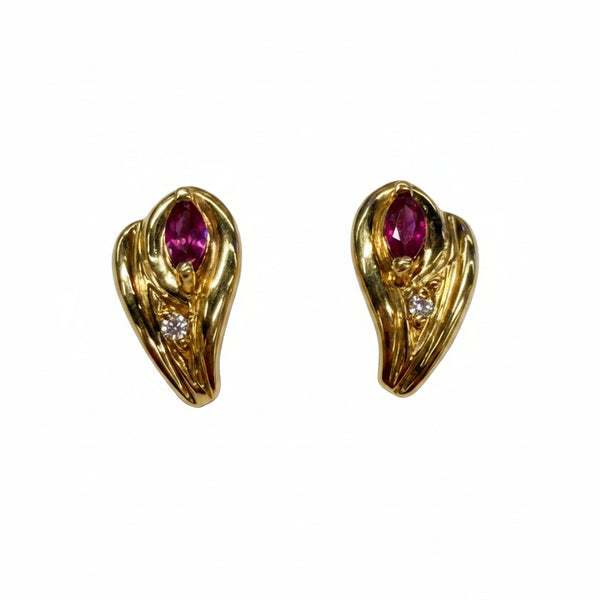 Boucles d'oreilles en or jaune 18 K