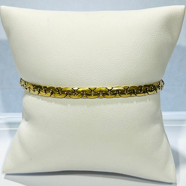 Bracelet Maillon en Or Jaune 18K -  19cm - 6.11gr