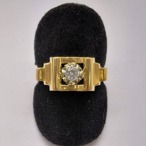 Bagues Tank en Or Jaune 18K Taille-54