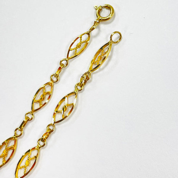 Collier Princesse en Or Jaune Maille Filigrane 18K - 7.90G