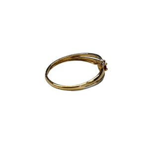 Bague en 2 Or 750/1000 avec tourmaline