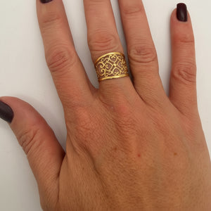 Bague en Or Jaune 18K - Taille 55
