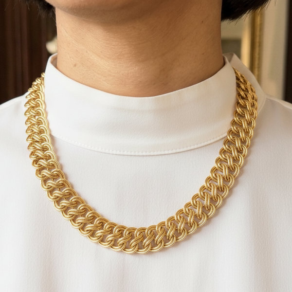 Collier chaîne américaine en or jaune 18K - 19.12 G