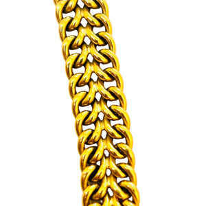 Bracelet maille américaine en or jaune 18K - 19.5cm - 19.94gr