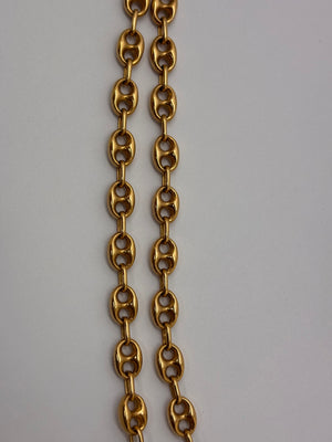 Collier Sautoir Grain de Café en Or Jaune 18K 28.60 Grs