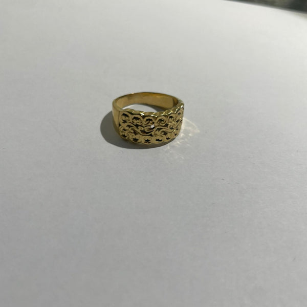 Bague Jonc en Or Jaune 18K Taille-56
