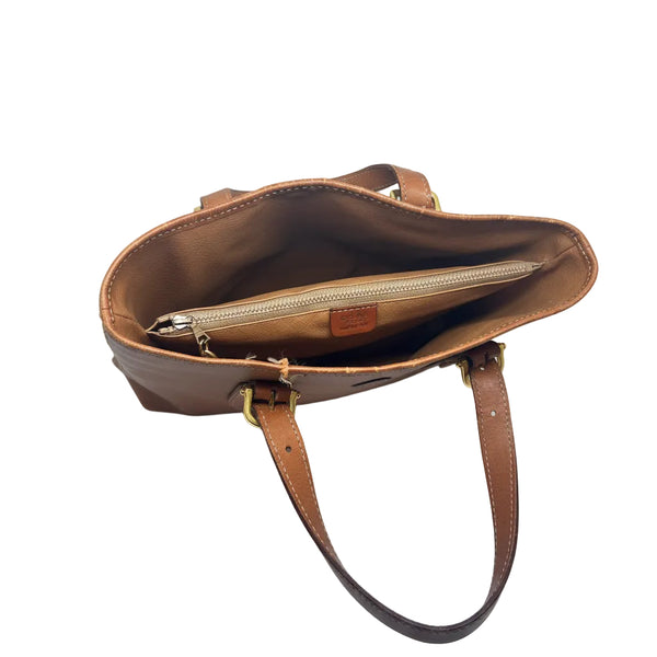 Vintage Celine Cabas en cuir beige