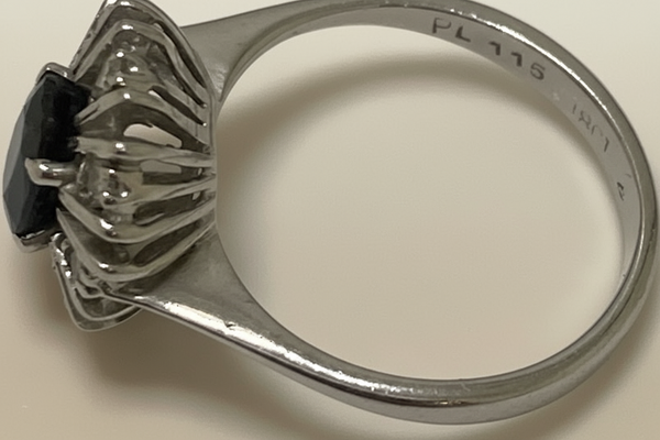 Bague en Argent et Or Blanc 18K - Taille 49