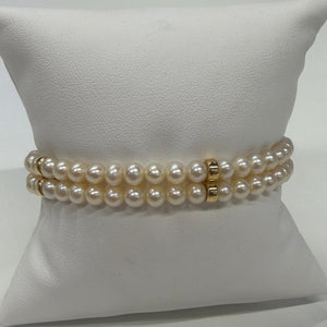 Bracelet Perles d'Eau Douce en or jaune 18 K