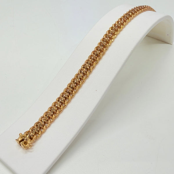 Bracelet Maille Fantaisie Or Jaune 18k