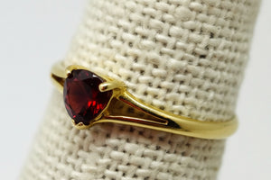 Bague Solitaire en Or Jaune 18 K - Taille 54 -  1.31 G