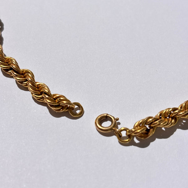 Collier Sautoir Torsadé en Or 18 Carats – 61 cm