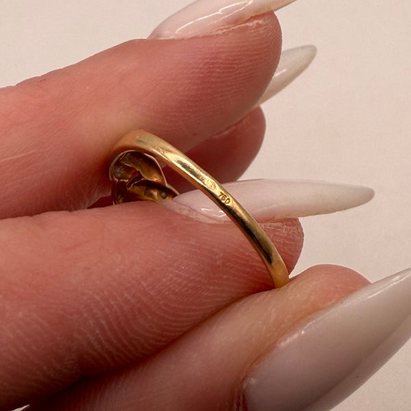 Bague en Or Jaune 18K - T52 - 1.42gr