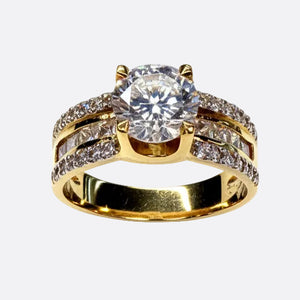 Solitaire en Or Jaune 18k - 5.48 G