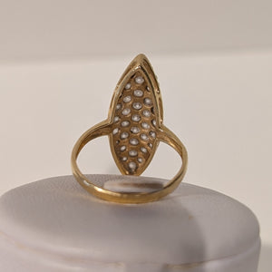 Bagues Marquise Or Jaune Taille-54
