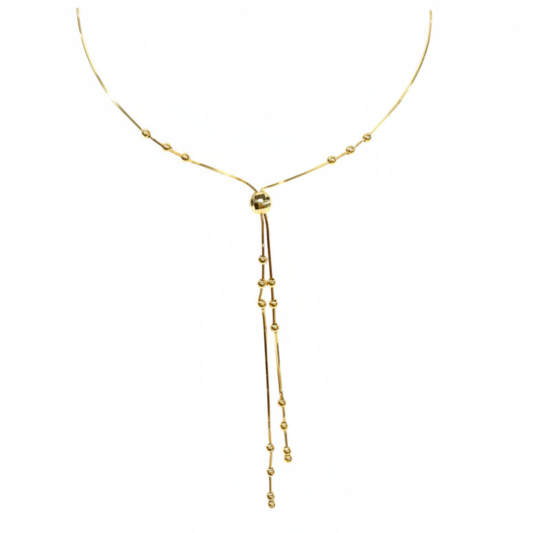 Collier cravate en or jaune 18k - 3.97 G