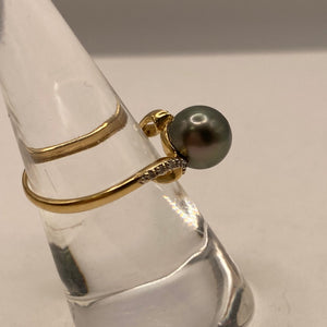 Bague en Or Jaune 18K - Taille 53 - 2.17g