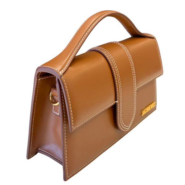 Sac à Main Jacquemus Le Bambino en Cuir Marron à Bandoulière
