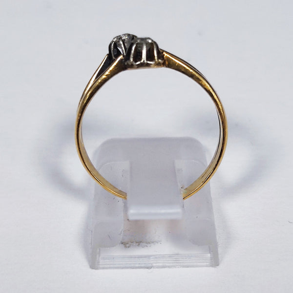 Bagues en Or Jaune 750/1000 avec 2 Diamants