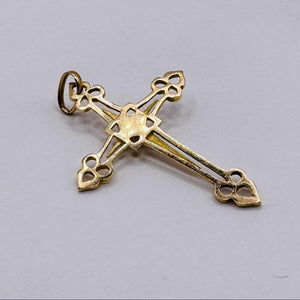 Pendentif Croix en Or Jaune 18K - 3.08g