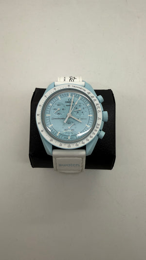 Montre Swatch Oméga Uranus 2022 Bleu Ciel Biocéramique VELCRO®