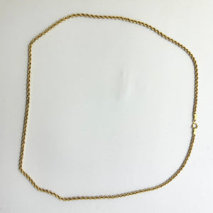 Collier Chaîne Or Jaune 18 Carats Maille Corde