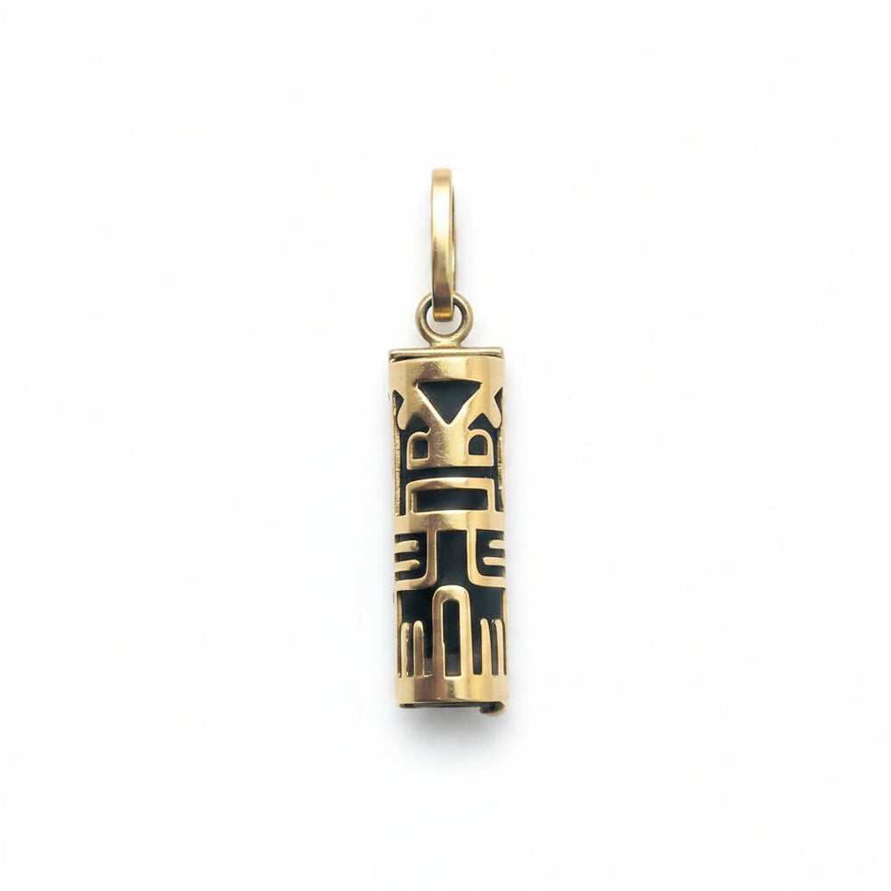 Pendentif en Or Jaune TIKI Porte Bonheur 18K