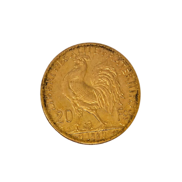 Pièce 20 Francs Coq Marianne en Or Jaune