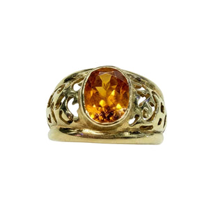 Bague Citrine en Or Jaune 18K