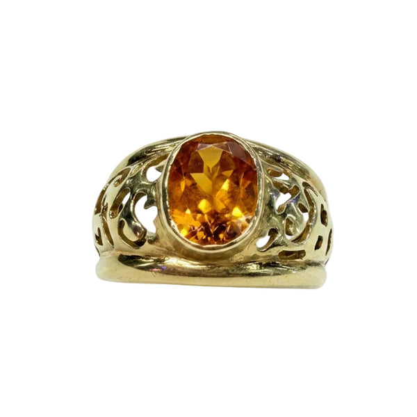 Bague Citrine en Or Jaune 18K