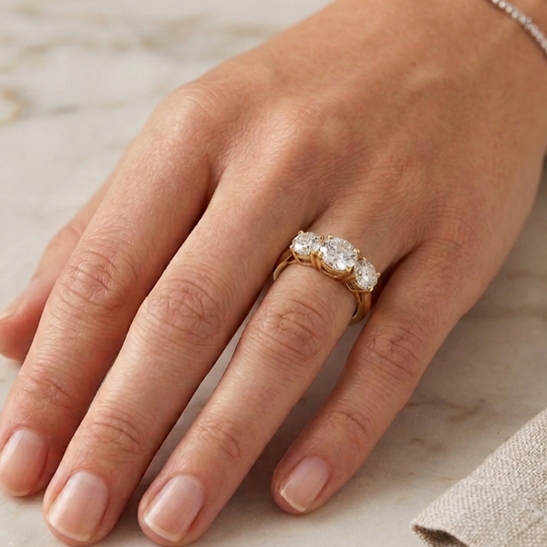 Bague en Or jaune 18K - Taille 49 - 2.47G