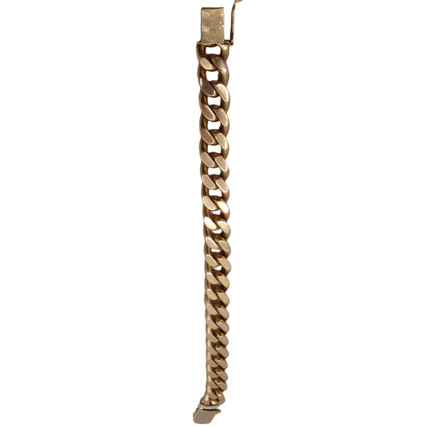 Bracelet en or jaune 18 carats avec gourmette plate