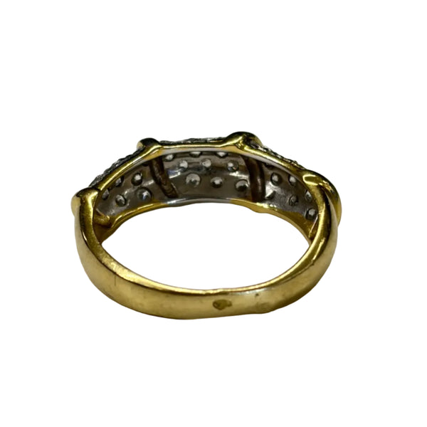 Bague en Or 750 avec 27 Zirconium - Taille 57