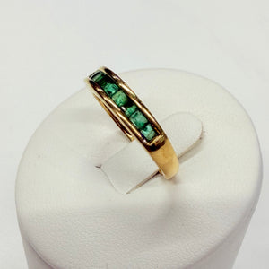 Bague en Or Jaune 18K - Emeraudes- 2.84G - Taille 51