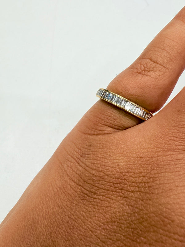 Bague en Or Jaune et Diamants Baguette 0.50 Carats