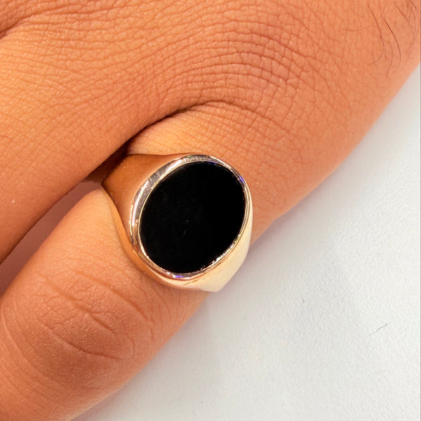 Bague Chevalière en Or Jaune 18K - Taille 59