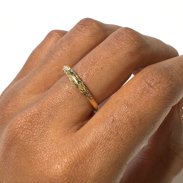 Superbe Bague Ancienne en Or Jaune 18K
