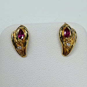 Boucles d'oreilles en or jaune 18 K