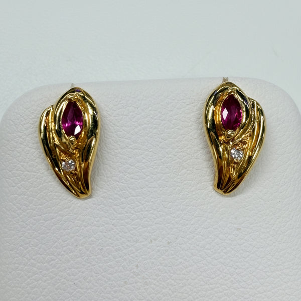 Boucles d'oreilles en or jaune 18 K