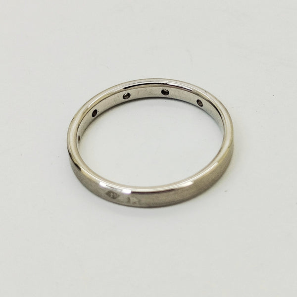 Superbe Bague Alliance en Or Blanc 18K Diamants- Taille 52 - 3.39g