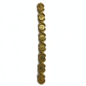 Bracelet médaillon vintage en or jaune