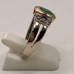 Bague en Or Jaune et Or Blanc 18 Carats - Taille 55.5