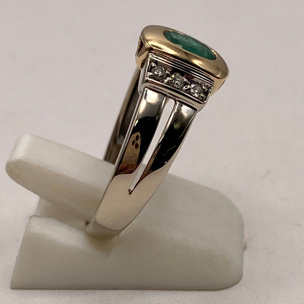 Bague en Or Jaune et Or Blanc 18 Carats - Taille 55.5