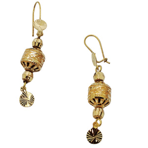 Boucles d'oreilles Pendantes en Or Jaune 22k