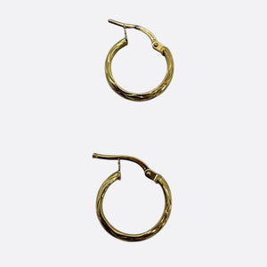 Boucles d'oreilles créoles en or jaune 18 k - 0.94 G
