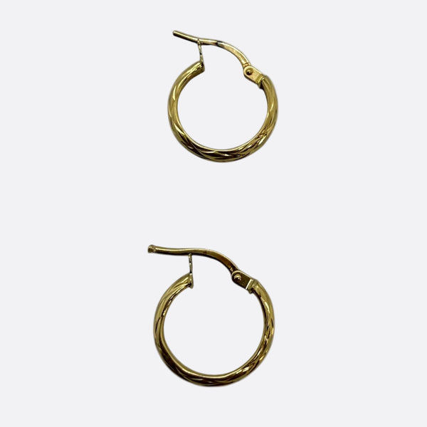 Boucles d'oreilles créoles en or jaune 18 k - 0.94 G